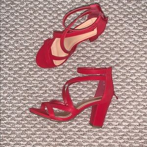 bright red heels